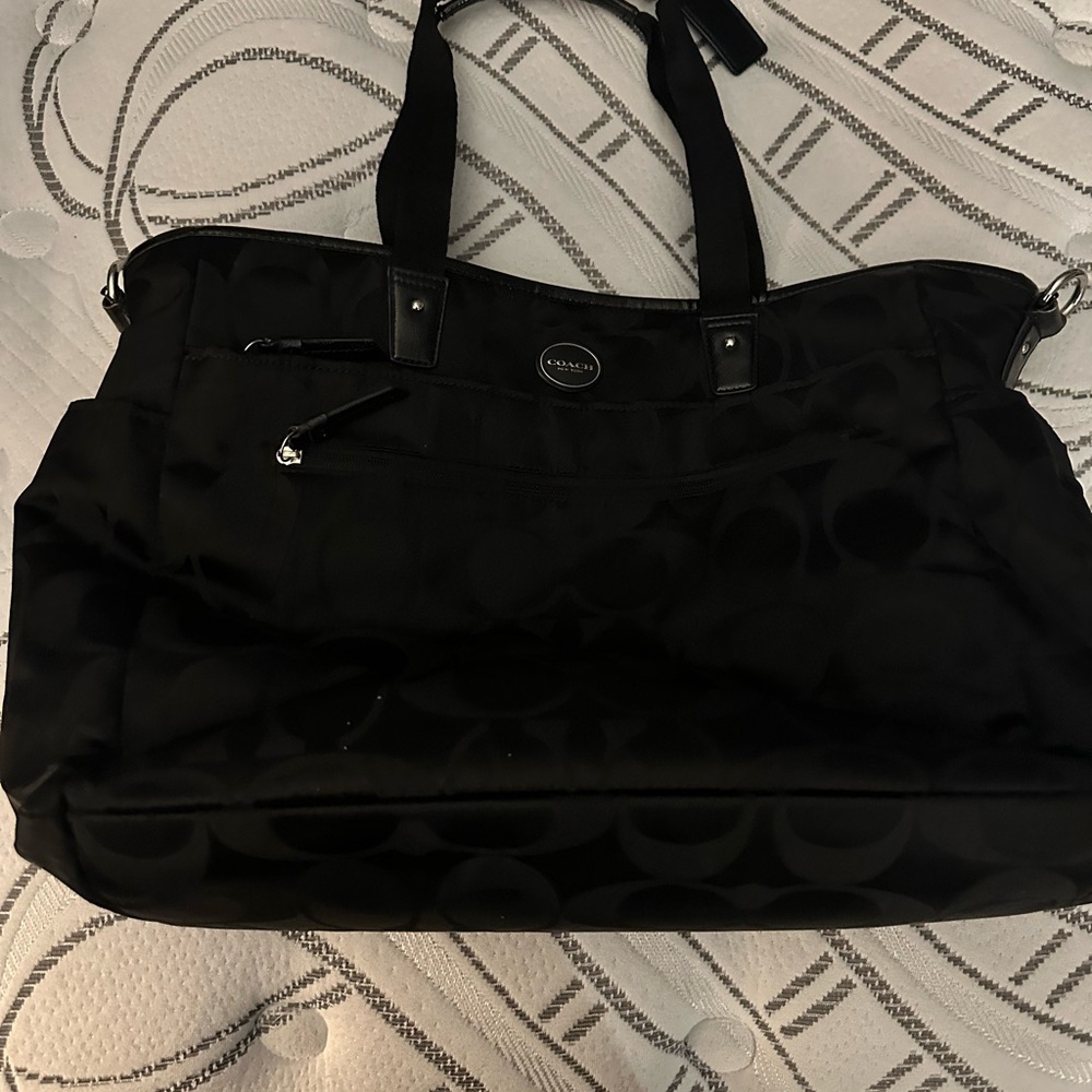Coach Black Signature Tote Bag
